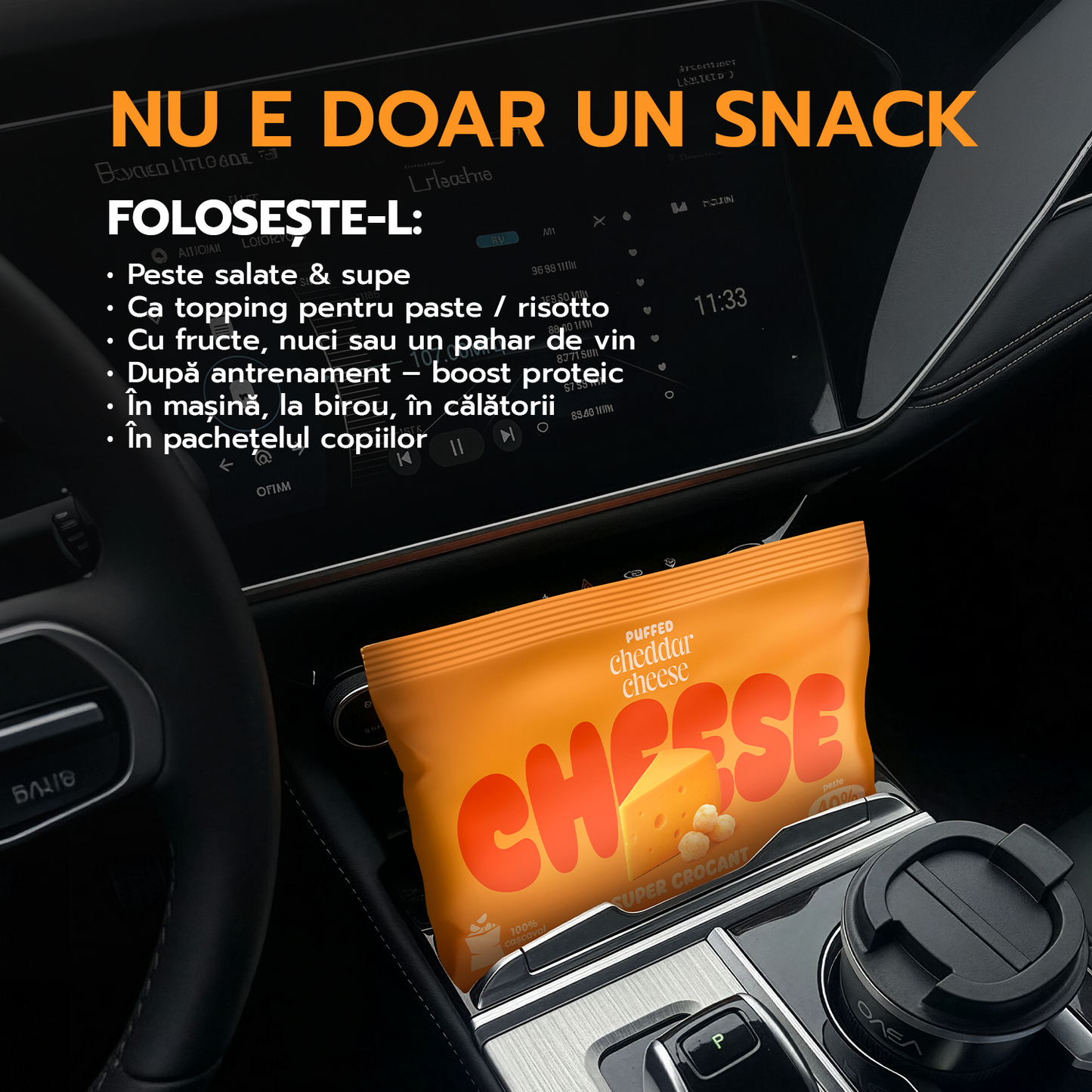 6 CRUNCHY PACK pufuleți de cașcaval Cheddar