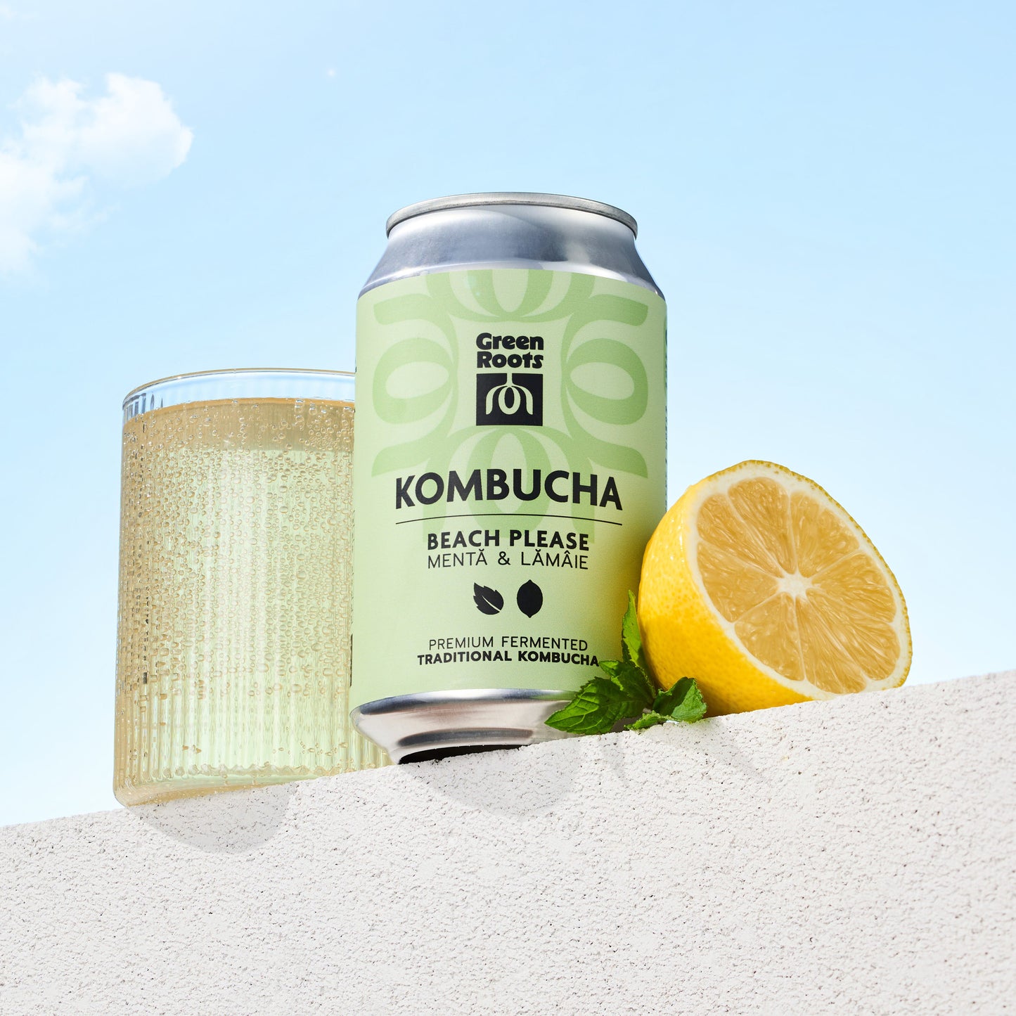 Kombucha BEACH PLEASE Mentă & lămâie