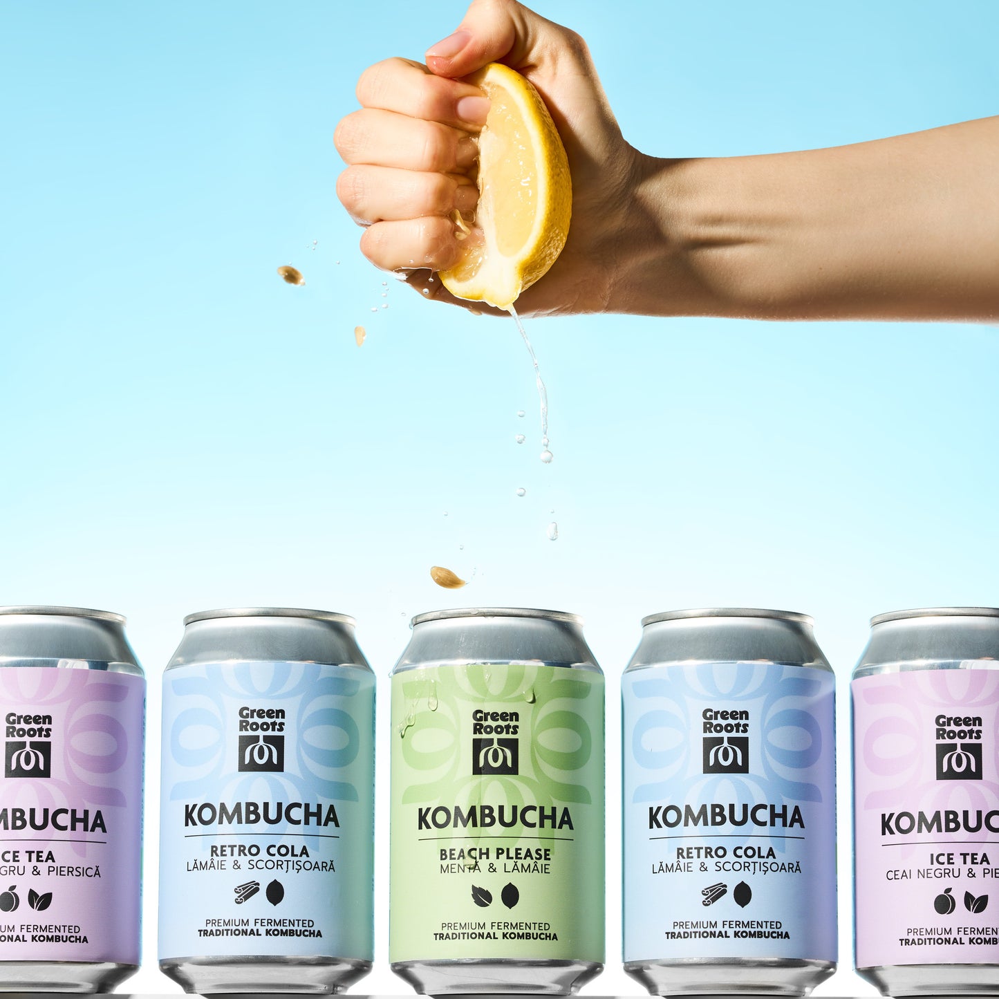 Kombucha BEACH PLEASE Mentă & lămâie