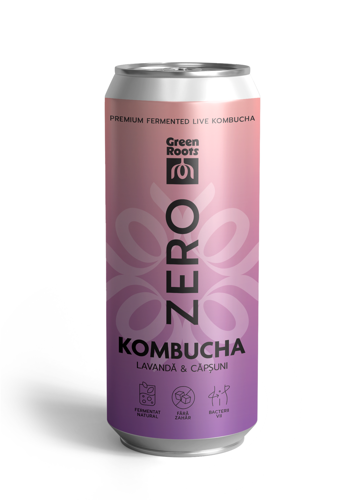 Kombucha ZERO zahar LAVANDĂ & CĂPȘUNI