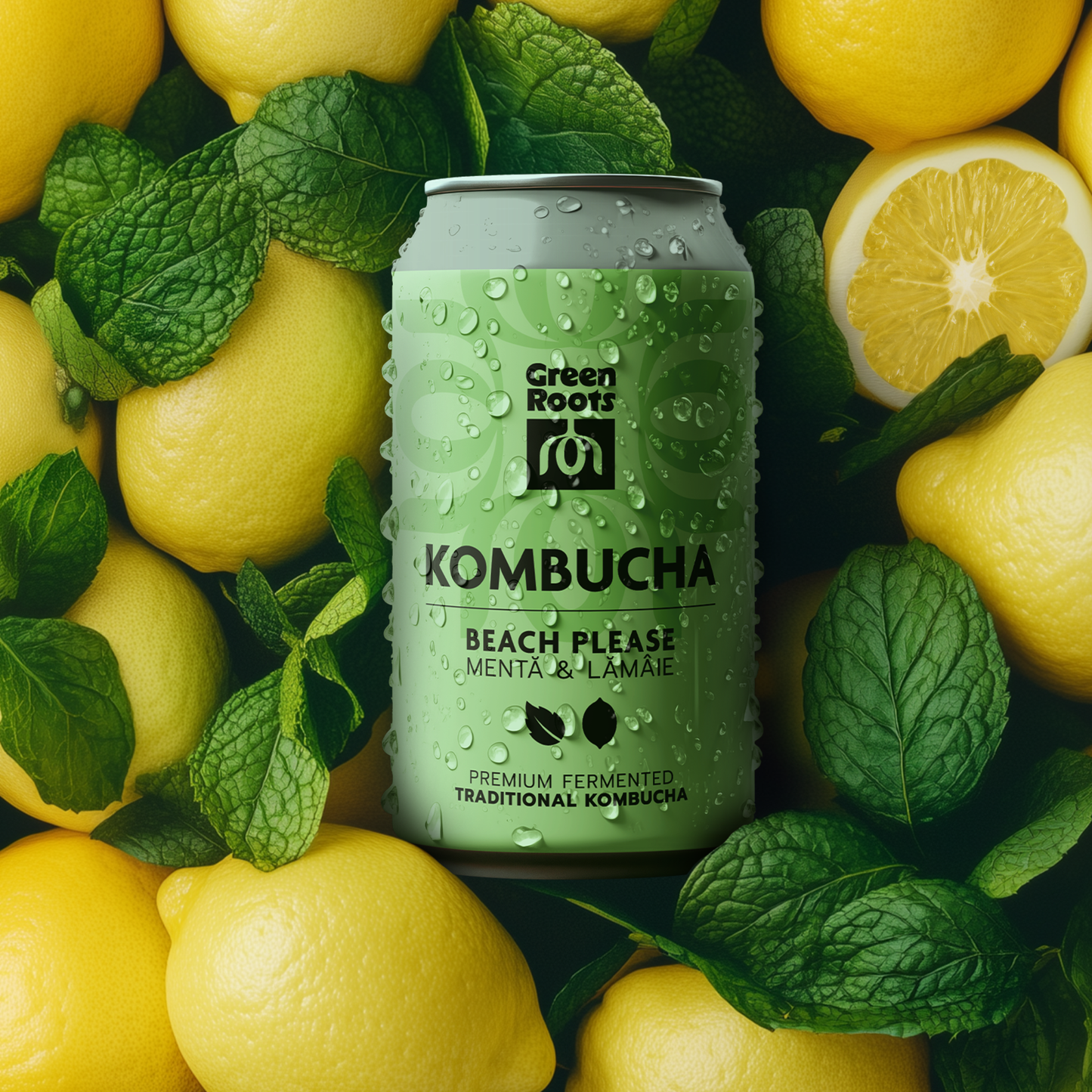 Kombucha BEACH PLEASE Mentă & lămâie