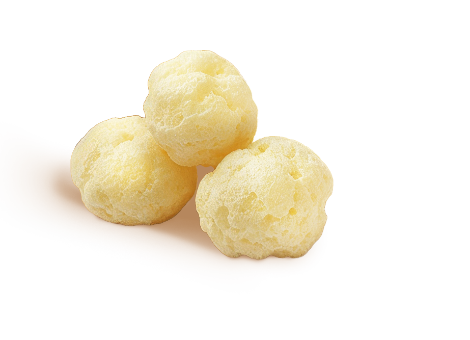 Puffs super crocante de cașcaval expandat Gouda