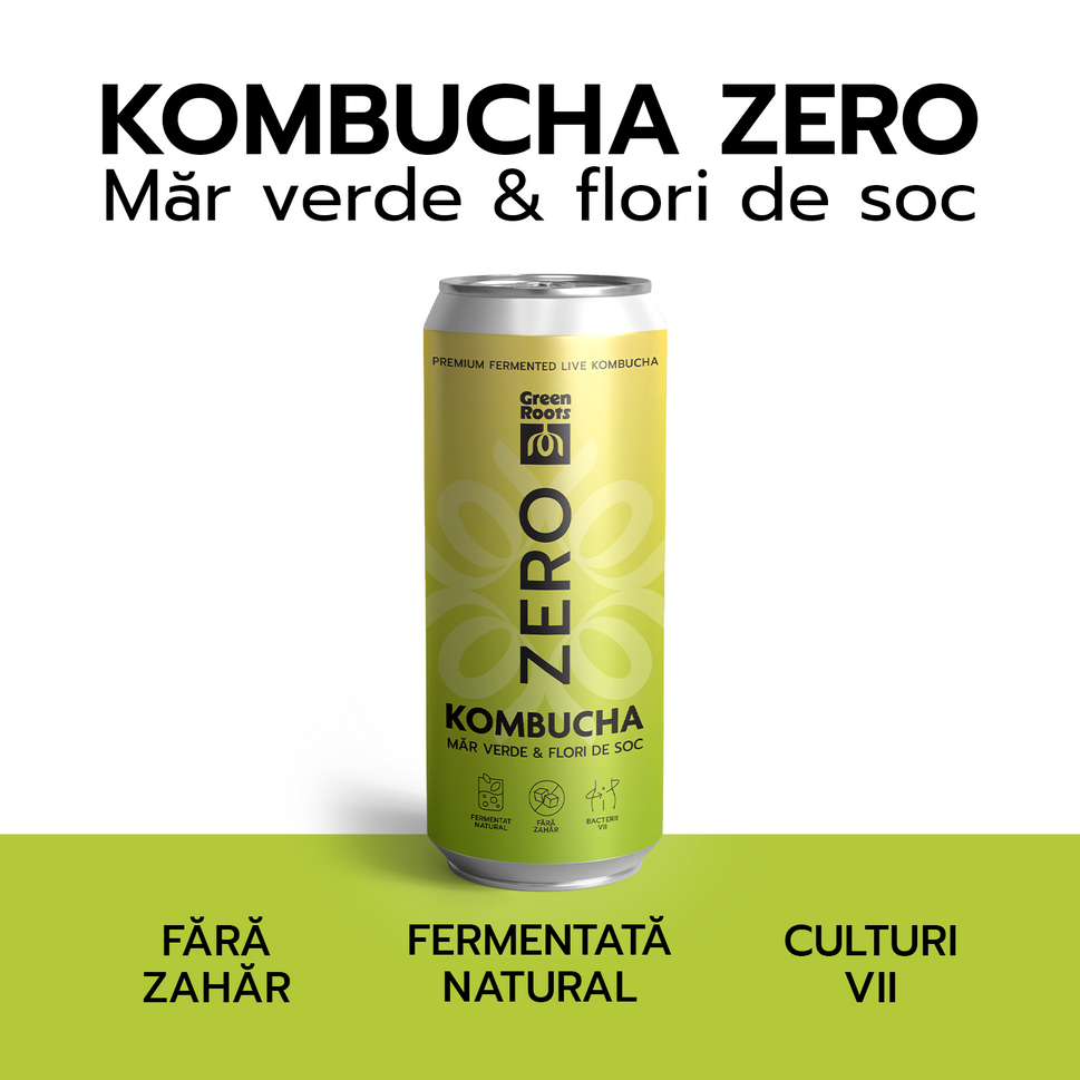 ECO Kombucha ZERO sugar - Mar verde & Flori de soc, 6 pack