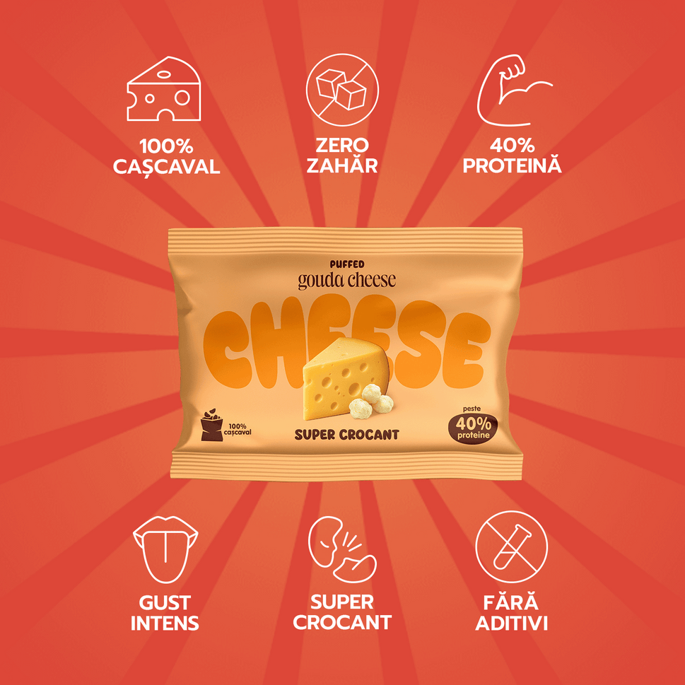 6 CRUNCHY PACK pufuleți de cașcaval Gouda