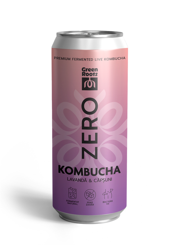 Kombucha ZERO zahar LAVANDĂ & CĂPȘUNI