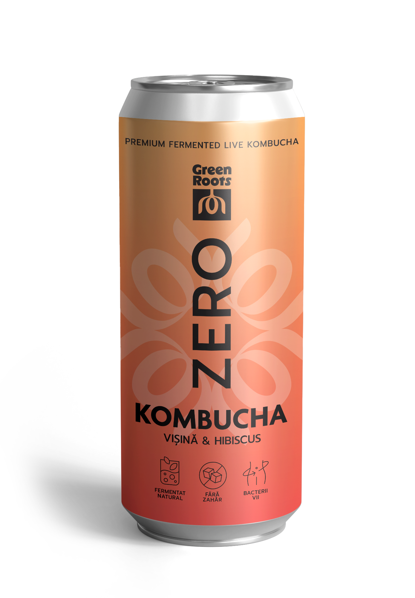 Kombucha ZERO zahar VIȘINĂ & HIBISCUS