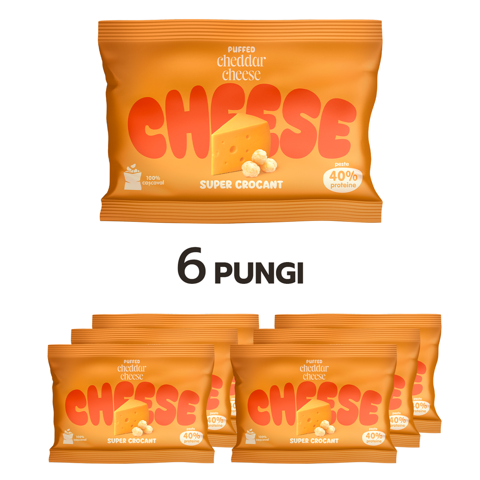 6 CRUNCHY PACK  pufuleți de cașcaval Cheddar