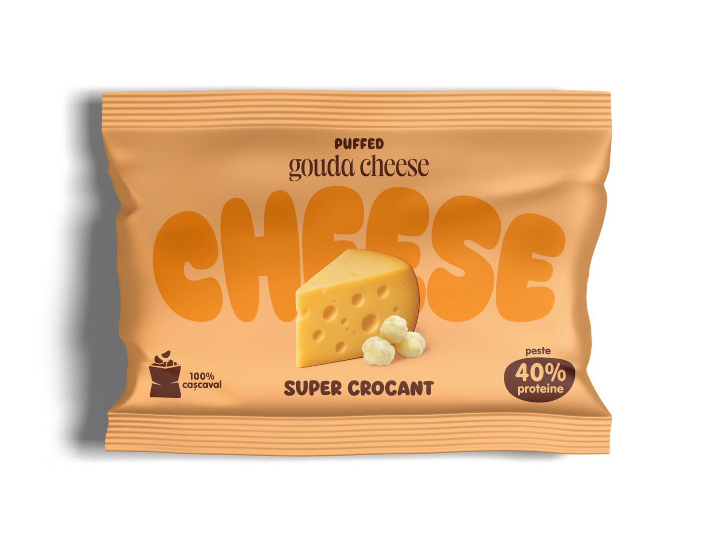 Puffs super crocante de cașcaval expandat Gouda