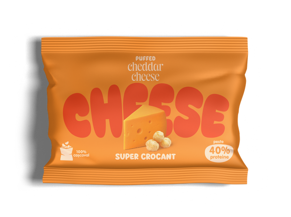 Puffs super crocante de cașcaval expandat Cheddar